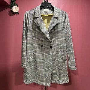 Mellóday Plaid Double-Breasted Women's Coat